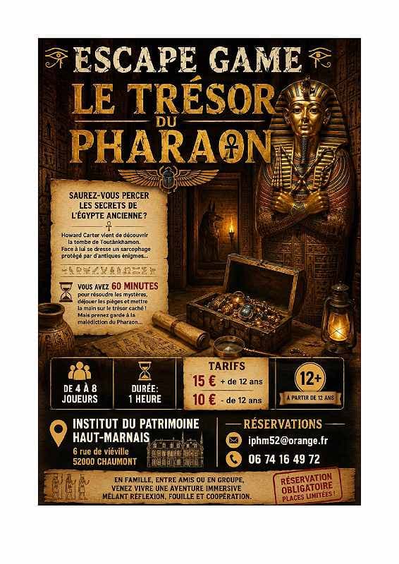 Escape game Le trésor des pharaons