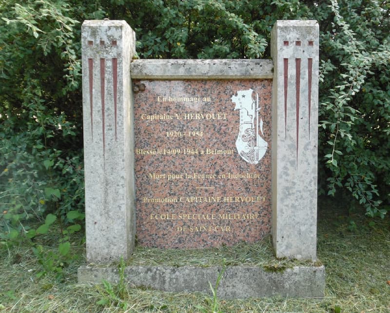 Stèle du capitaine Hervouet à Belmont