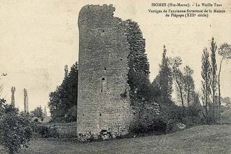 Carte postale du donjon d'Isomes