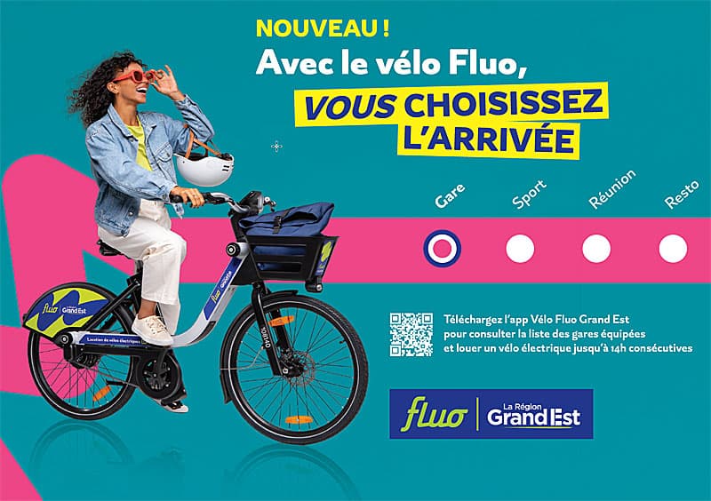 Velo fluo en gare de Haute-Marne