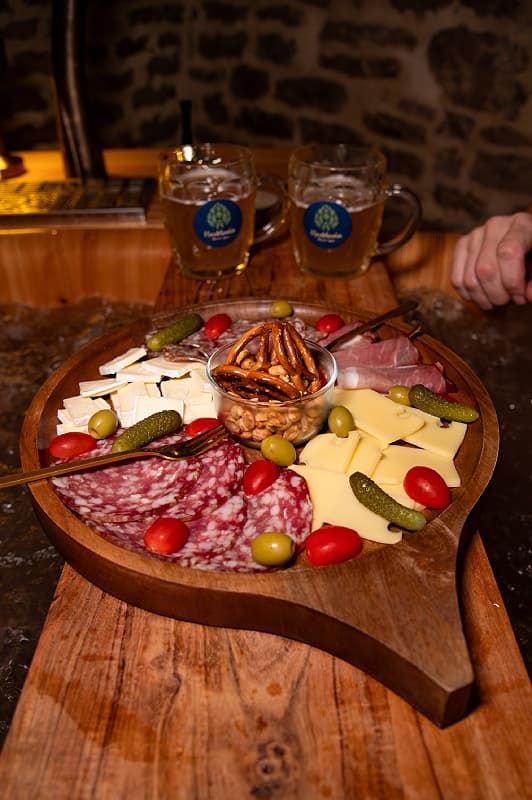 Hublonia Beer Spa, planche gourmande