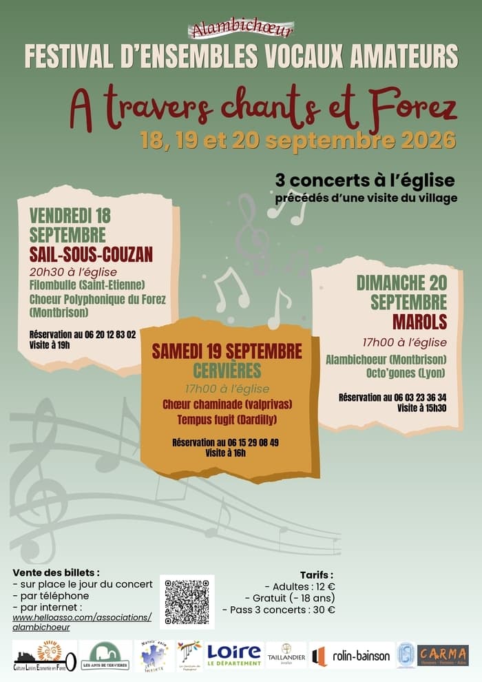 Festival A Travers chants et Forez - 20 septembre à 17h00