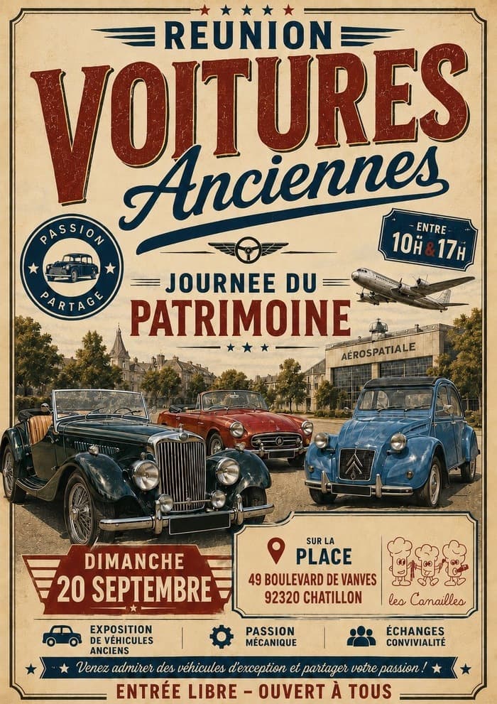 Rassemblement de voitures anciennes