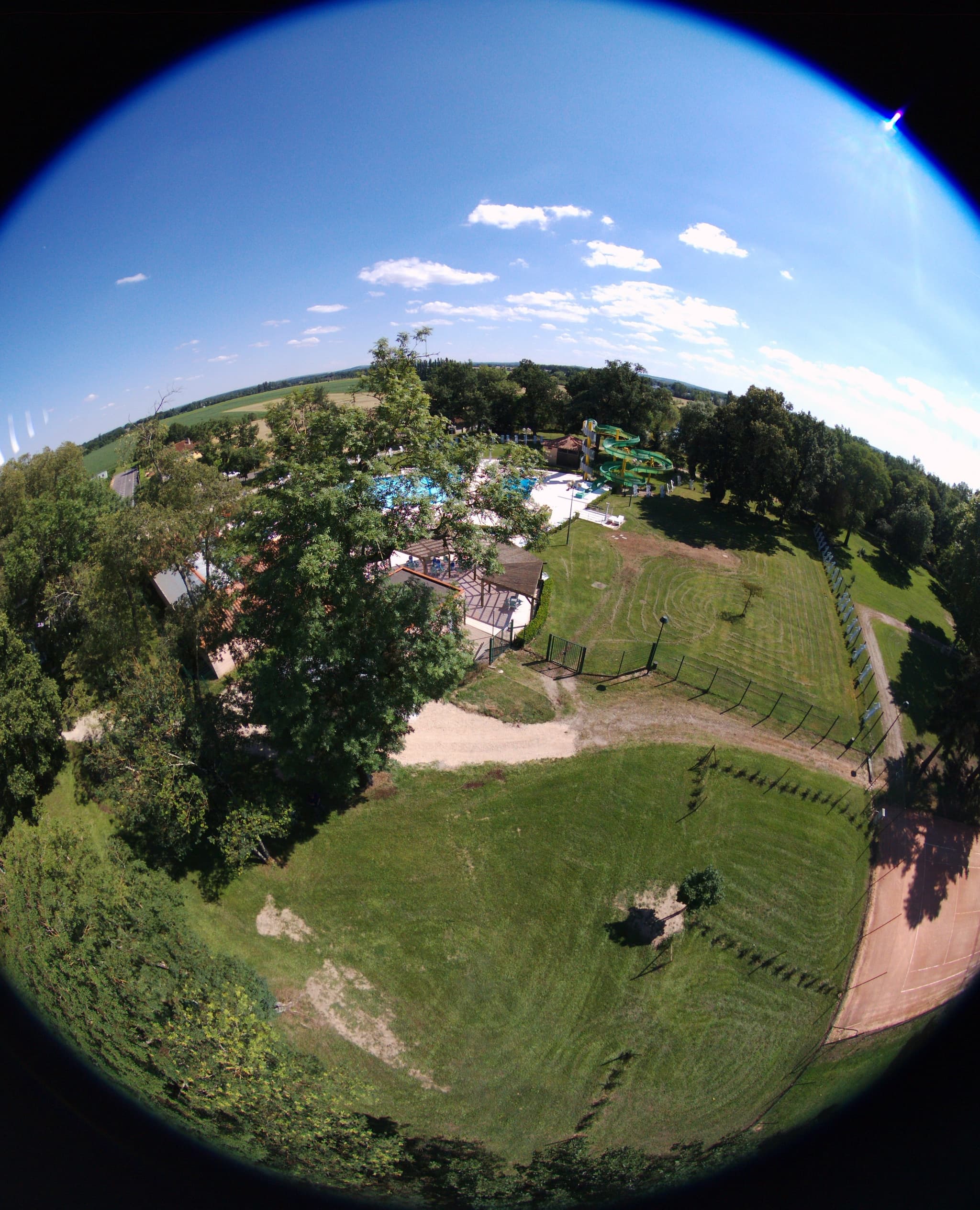 Camping Bernadou vue du ciel VILLEMUR SUR TARN