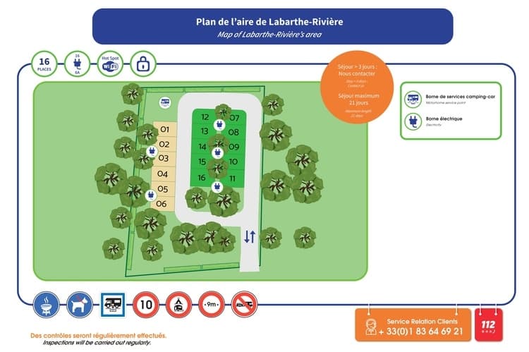 Plan de Camping-Car - Labarthe Rivière