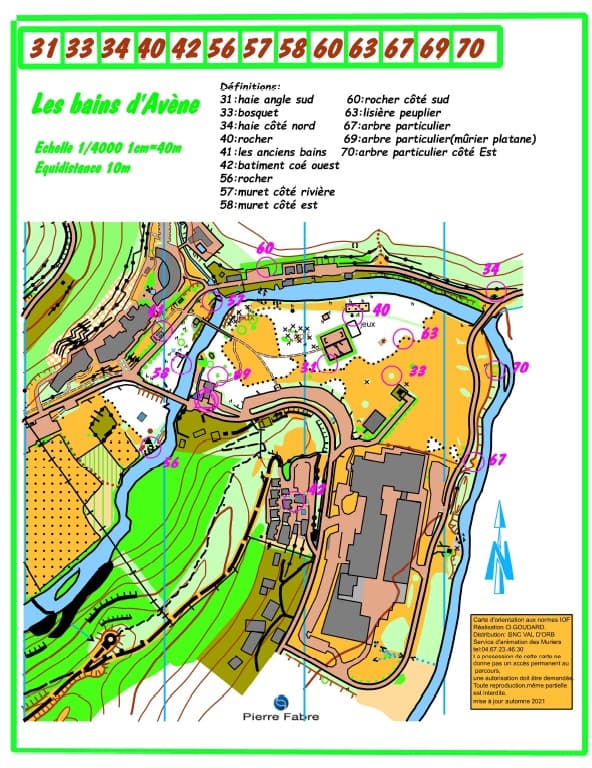 Avène Parcours Vert Carte