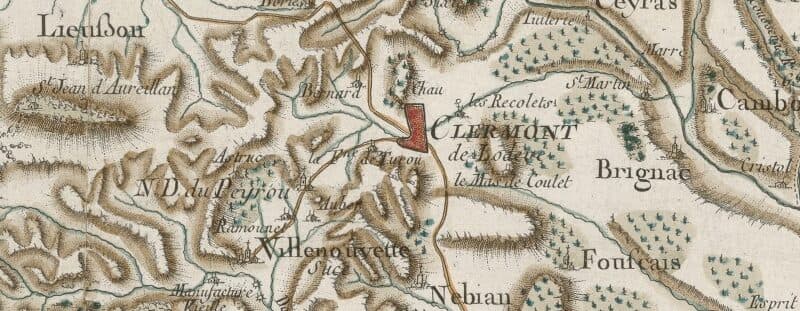 Carte Cassini Clermont