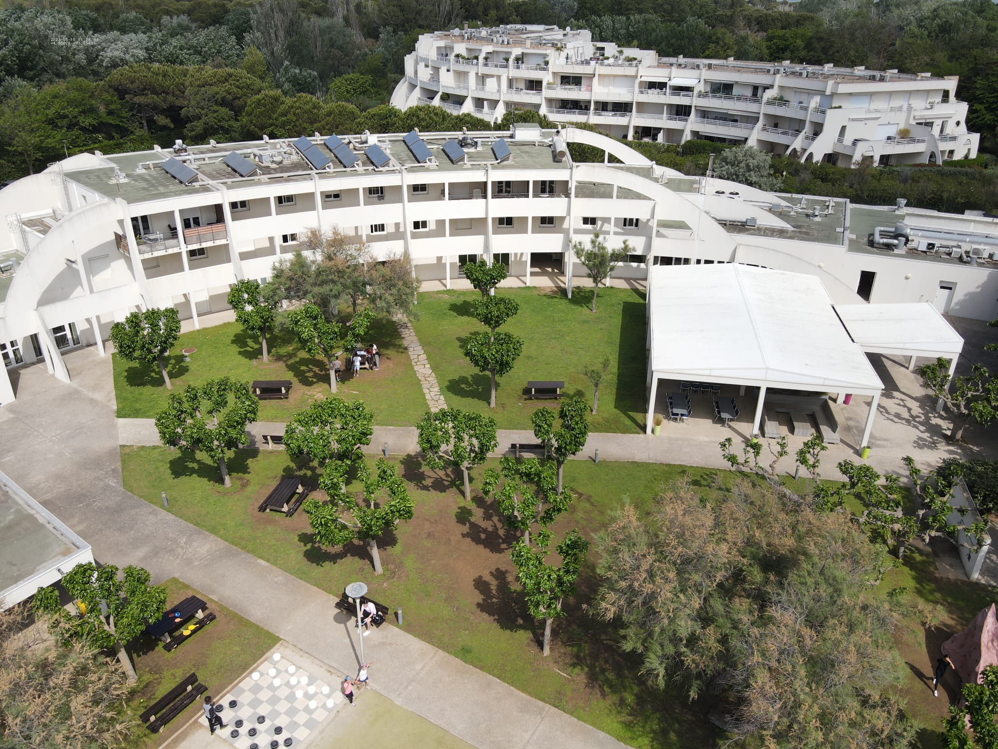 Vue aérienne batiment