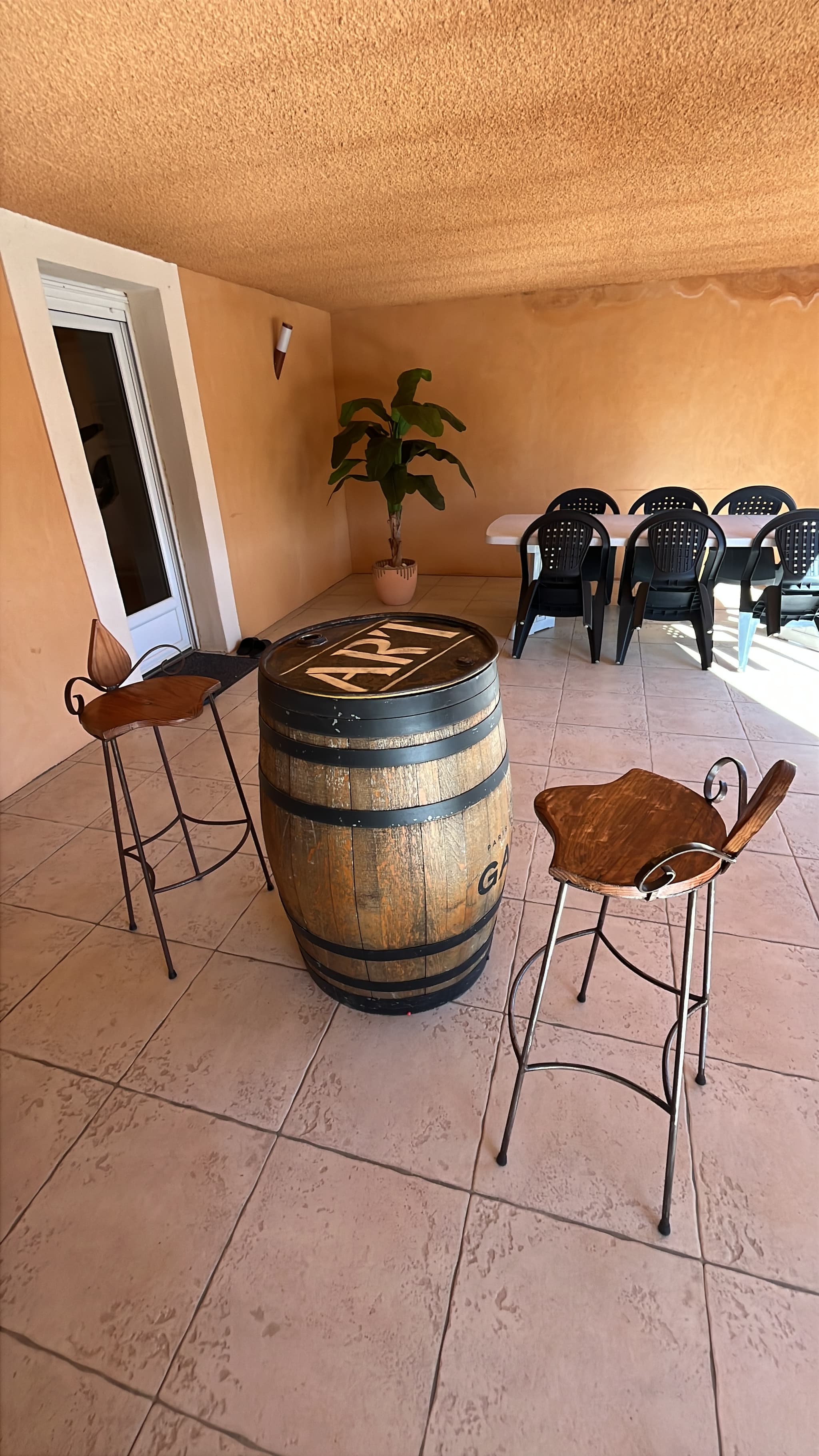 Sur la terrasse