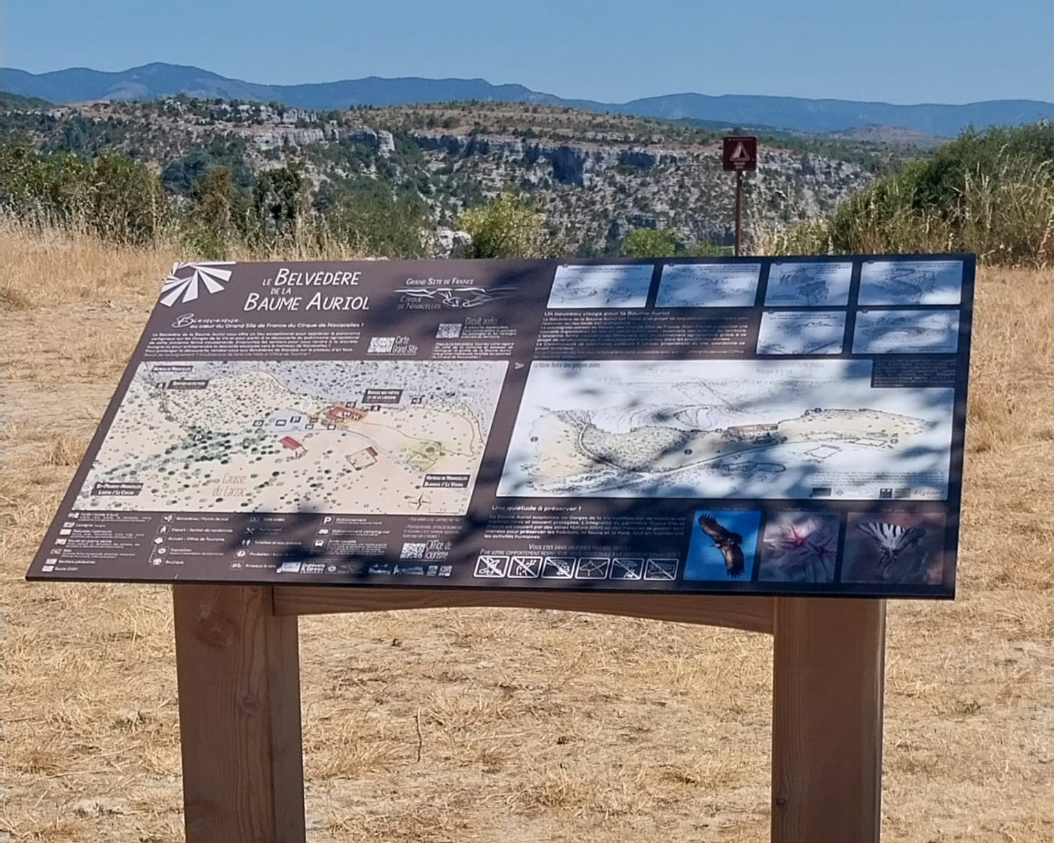 Panneau d'interprétation Baume Auriol