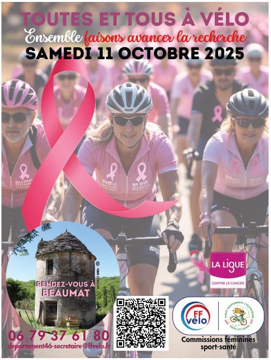 10 - 12 oct - Octobre rose à vélo à Beaumat
