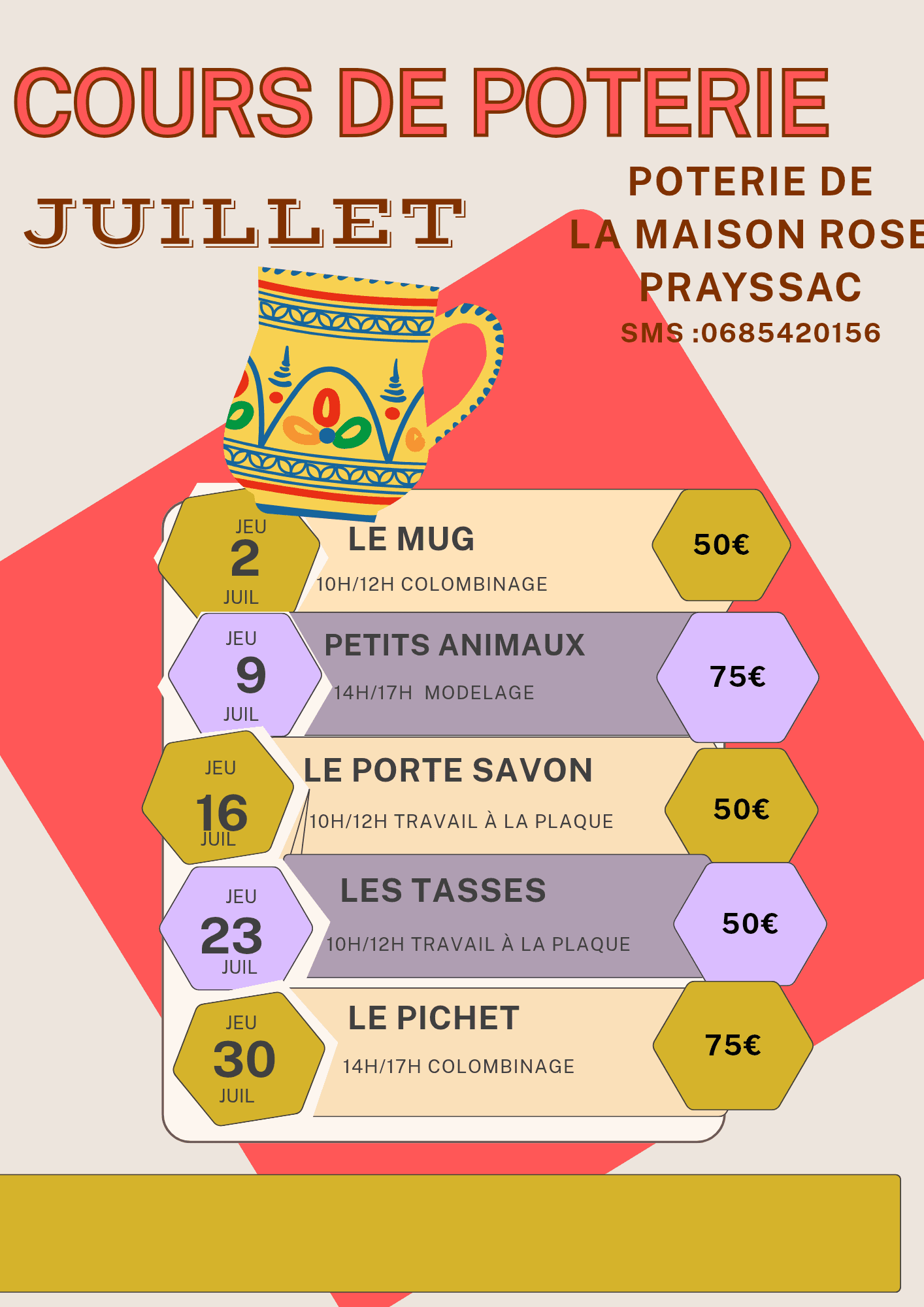 Stage poterie/ modelage animalier