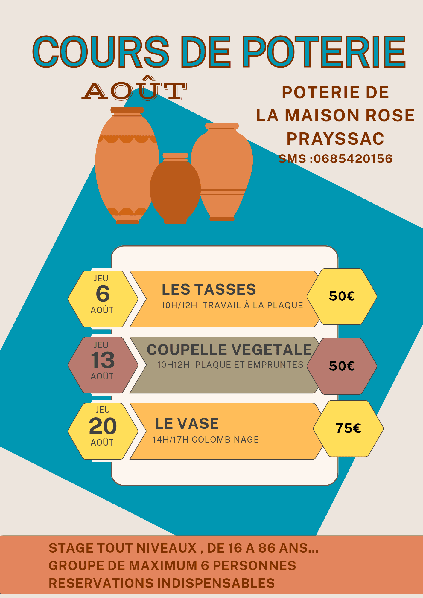 Atelier modelage pour adulte "Coupelle végétale"