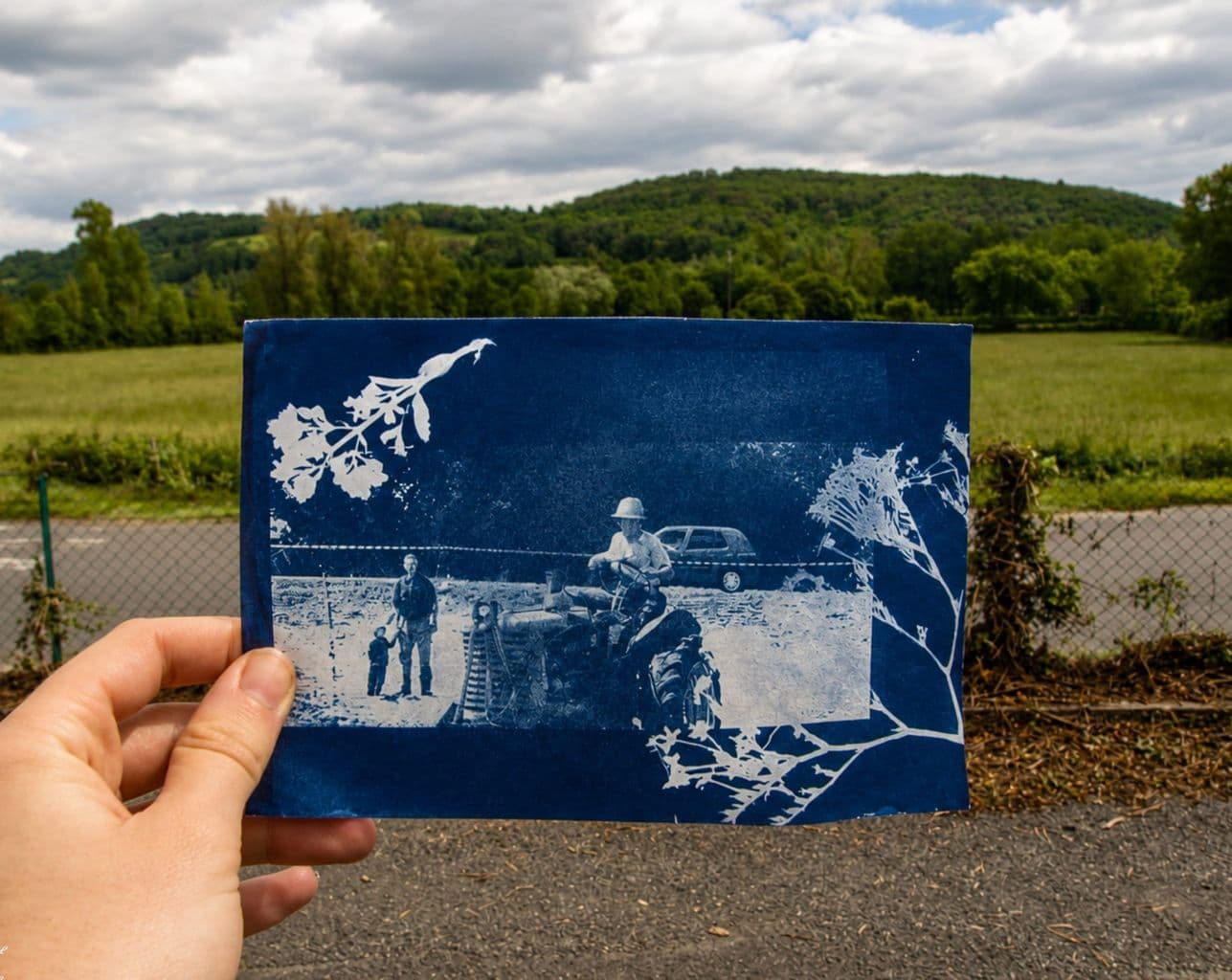 Atelier cyanotype avec Lilie Pinot dans le cadre du Projet Éducatif Départelment