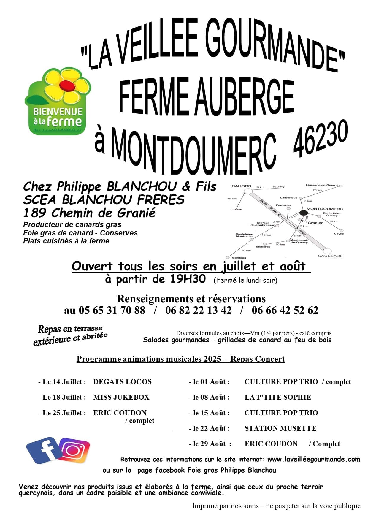 Les concerts de la ferme auberge La Veillée Gourmande