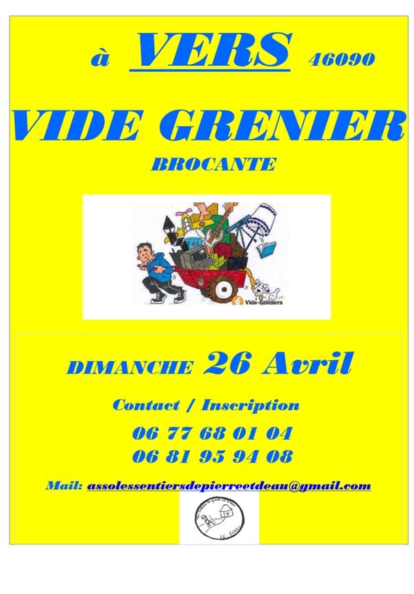 Vide grenier brocante à Vers