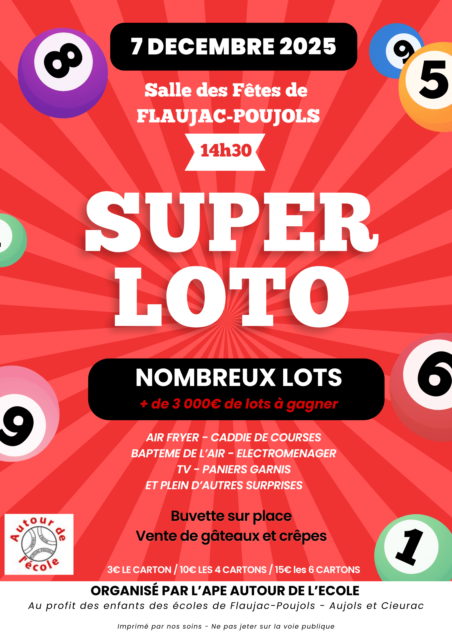 Copie de Affiche événement Super Loto Moderne Jaune - 2