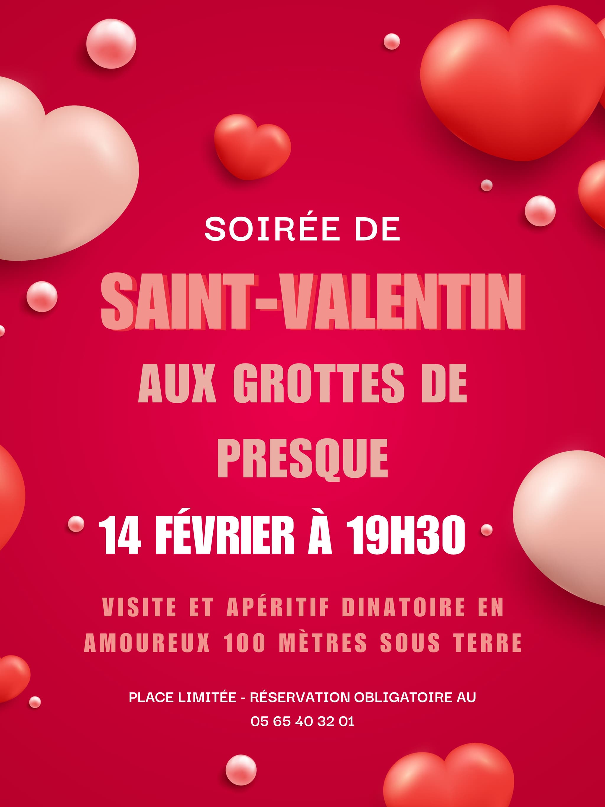 Visite de la Saint-Valentin aux Grottes de Presque