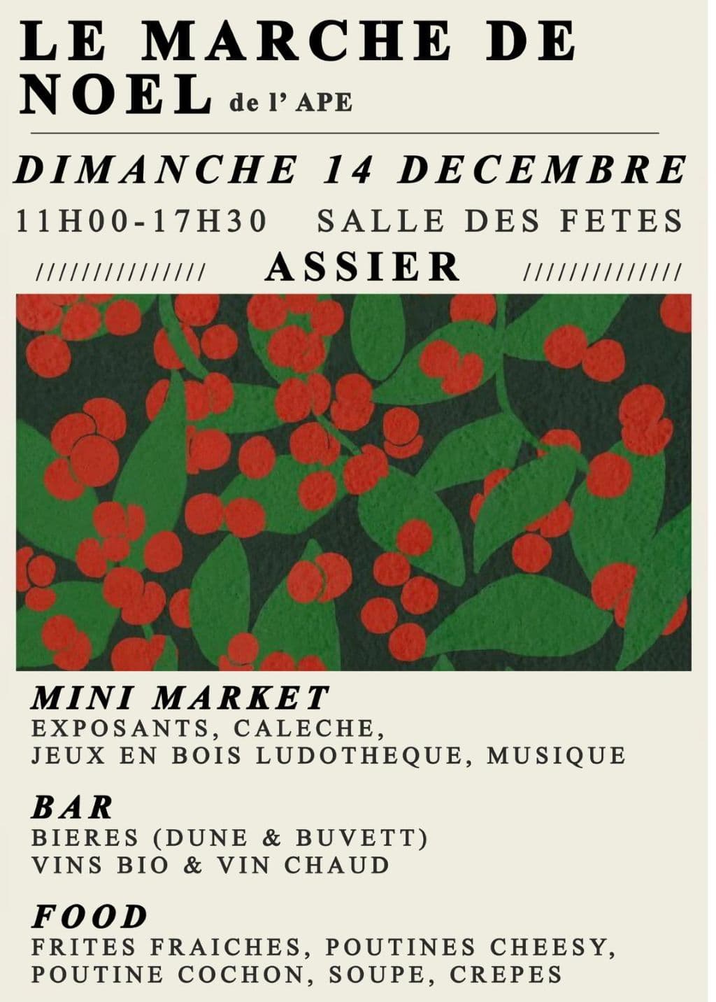 Affiche marche de noel Assier
