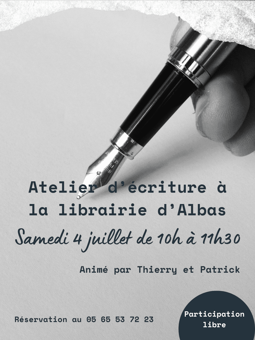 Atelier d’écriture à la librairie - 1