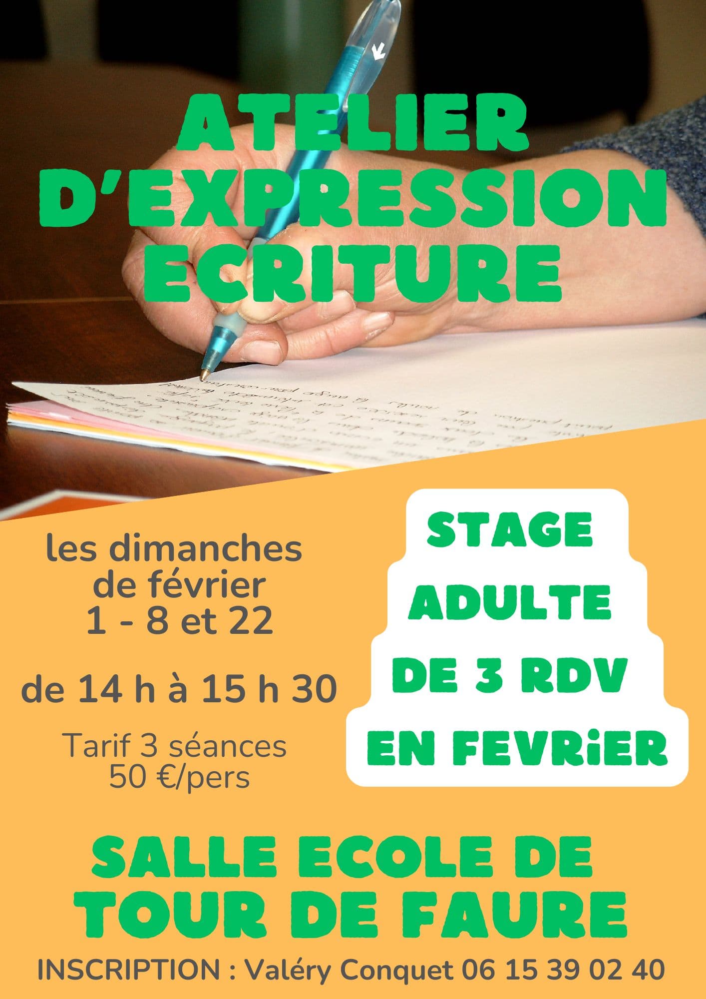 Atelier écriture adulte affiche - 1
