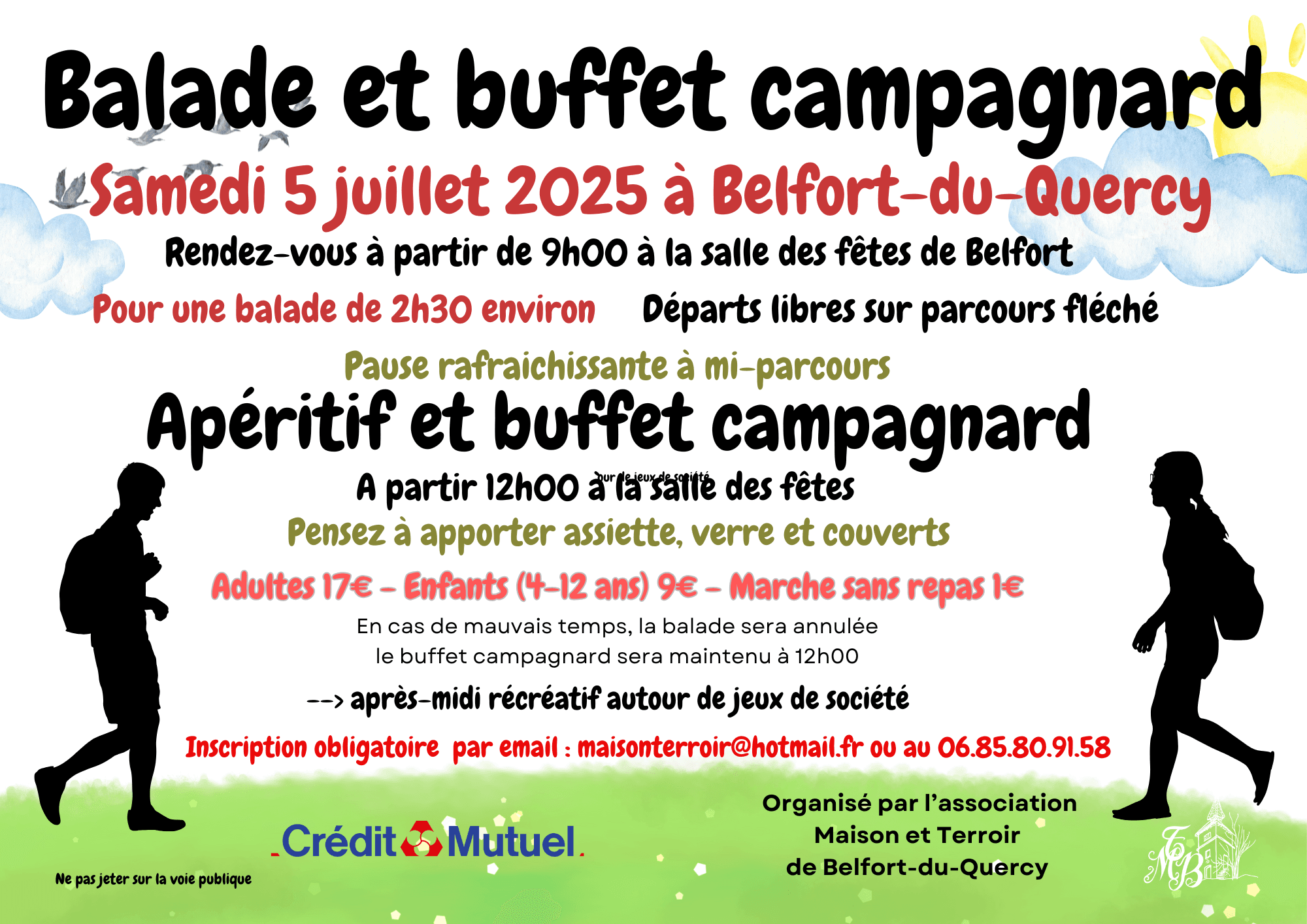 Balade et buffet campagnard