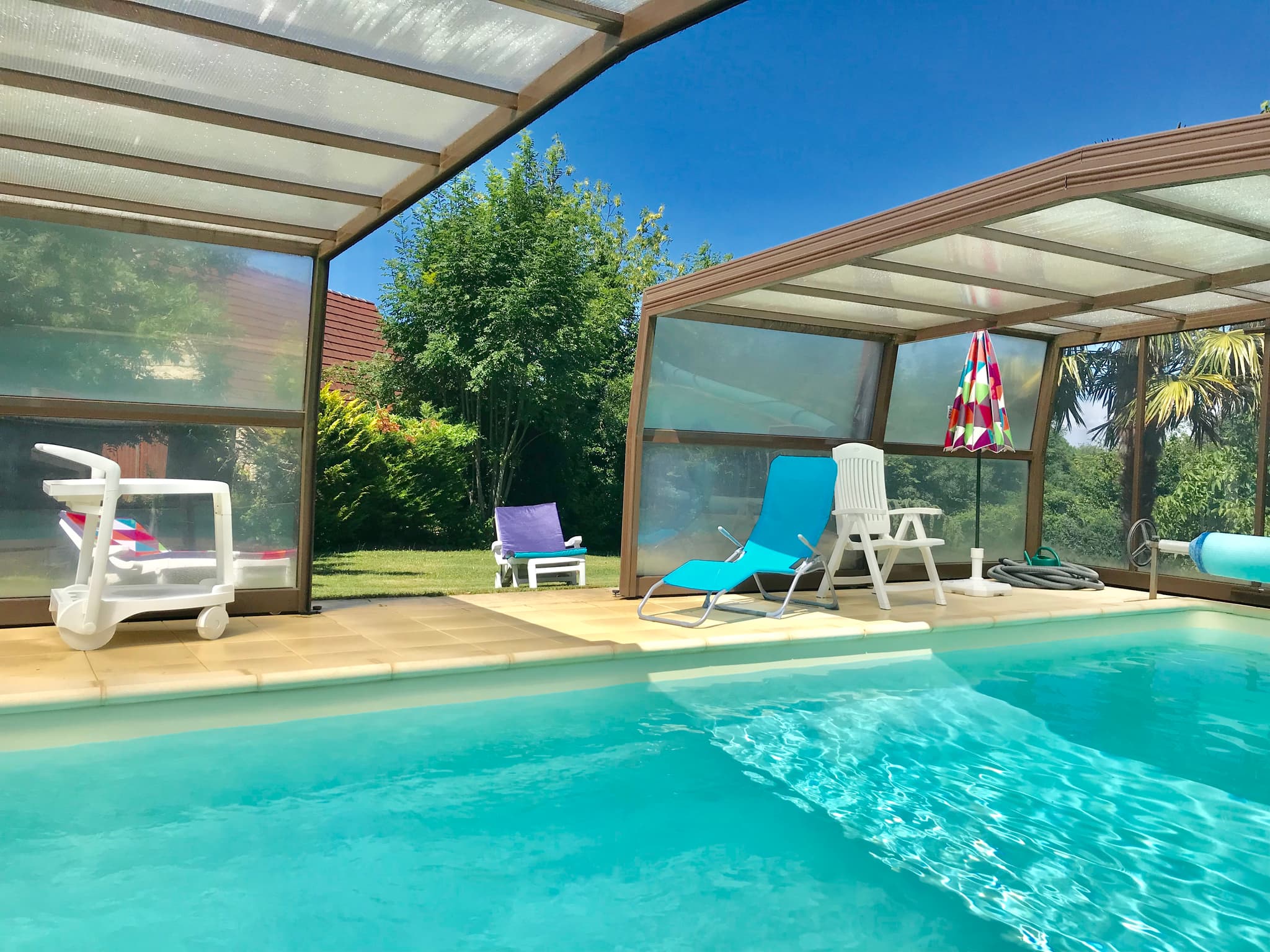 Piscine couverte decouvrable
