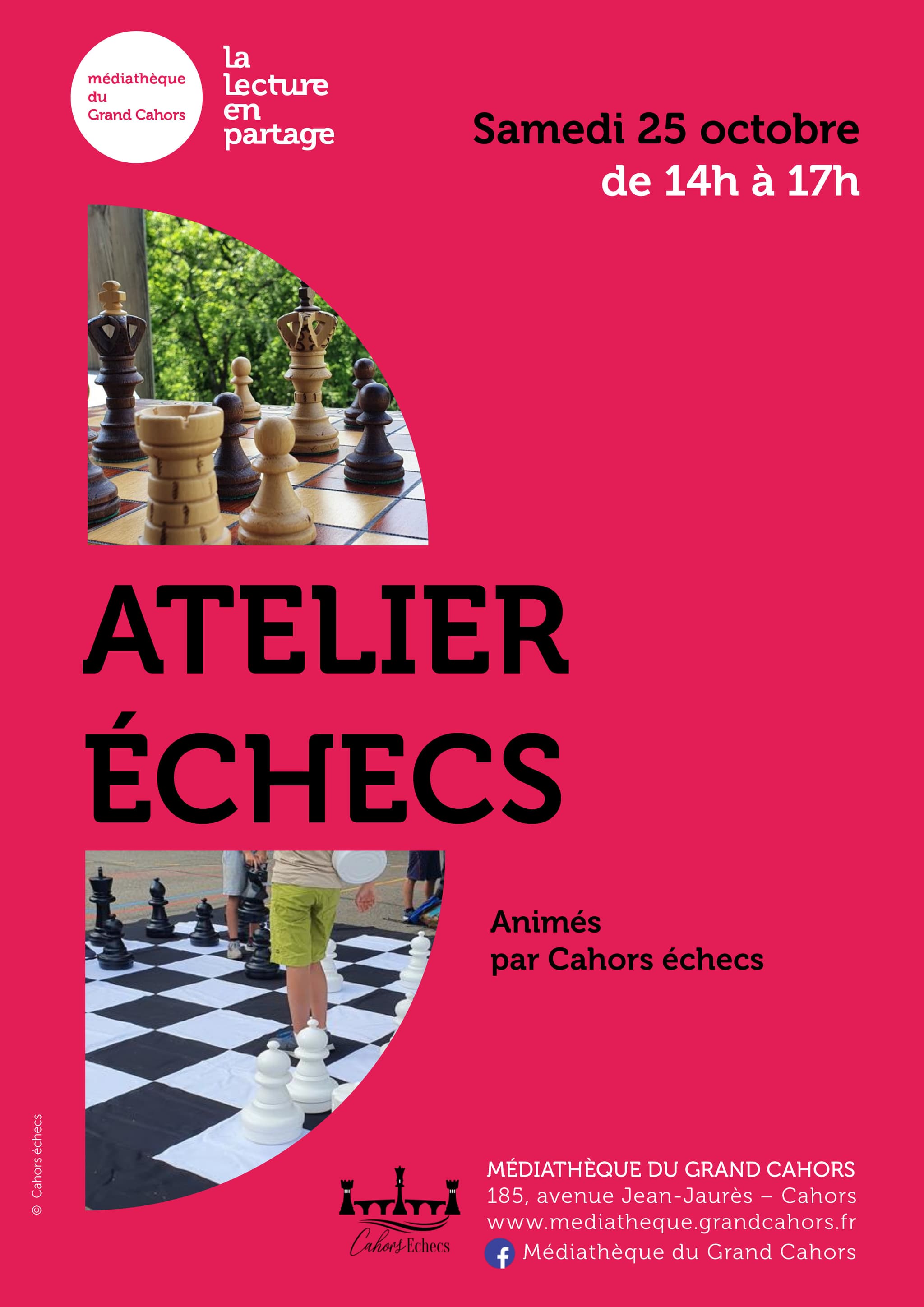 Ateliers billard et échecs à la Médiathèque du Grand Cahors