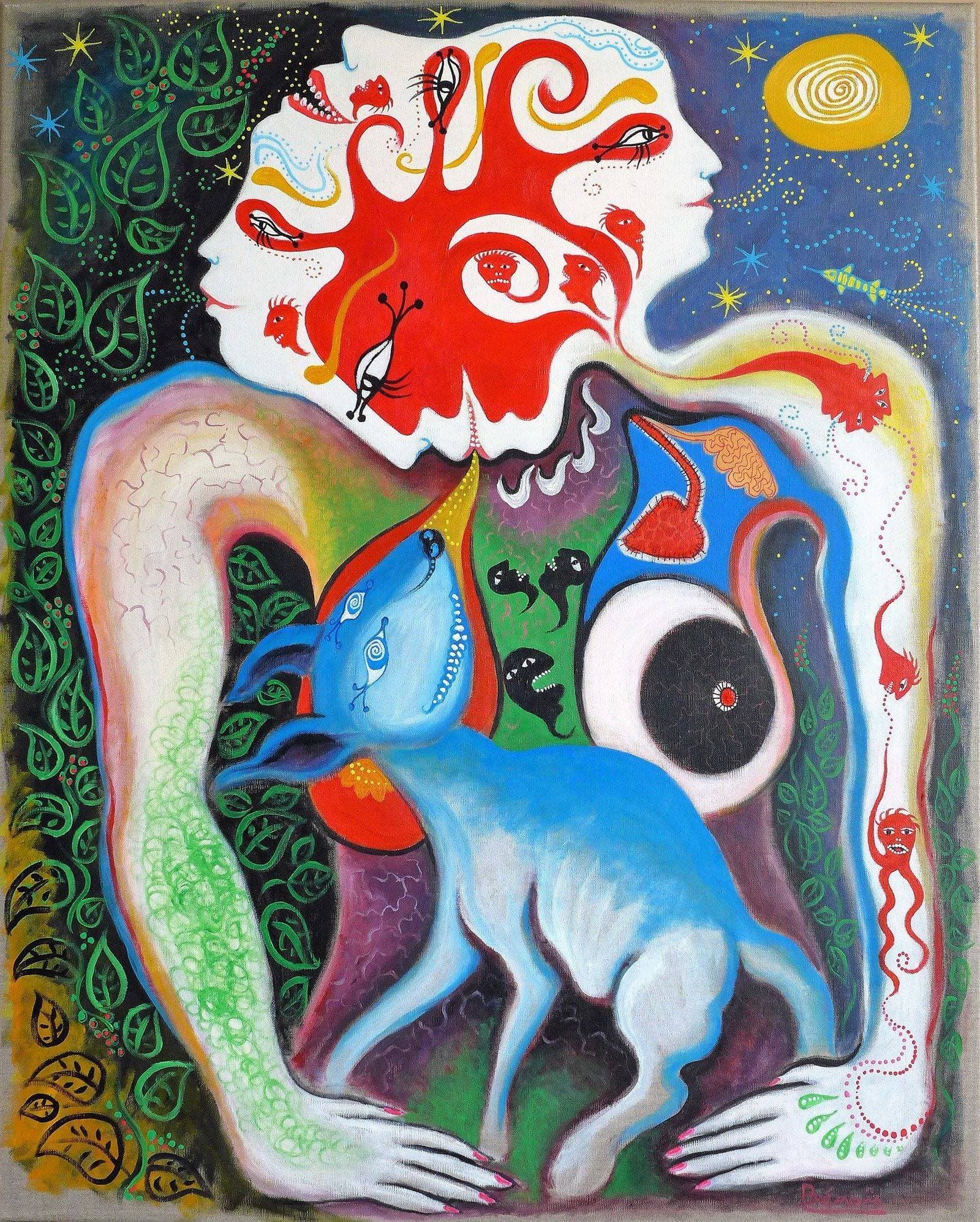 Femme au Chien