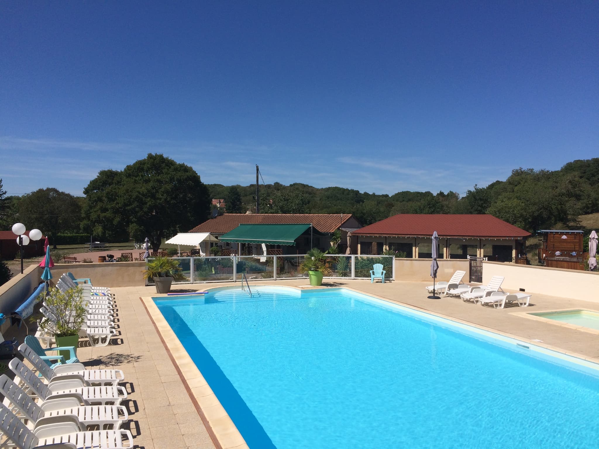 Vue piscine chauffée