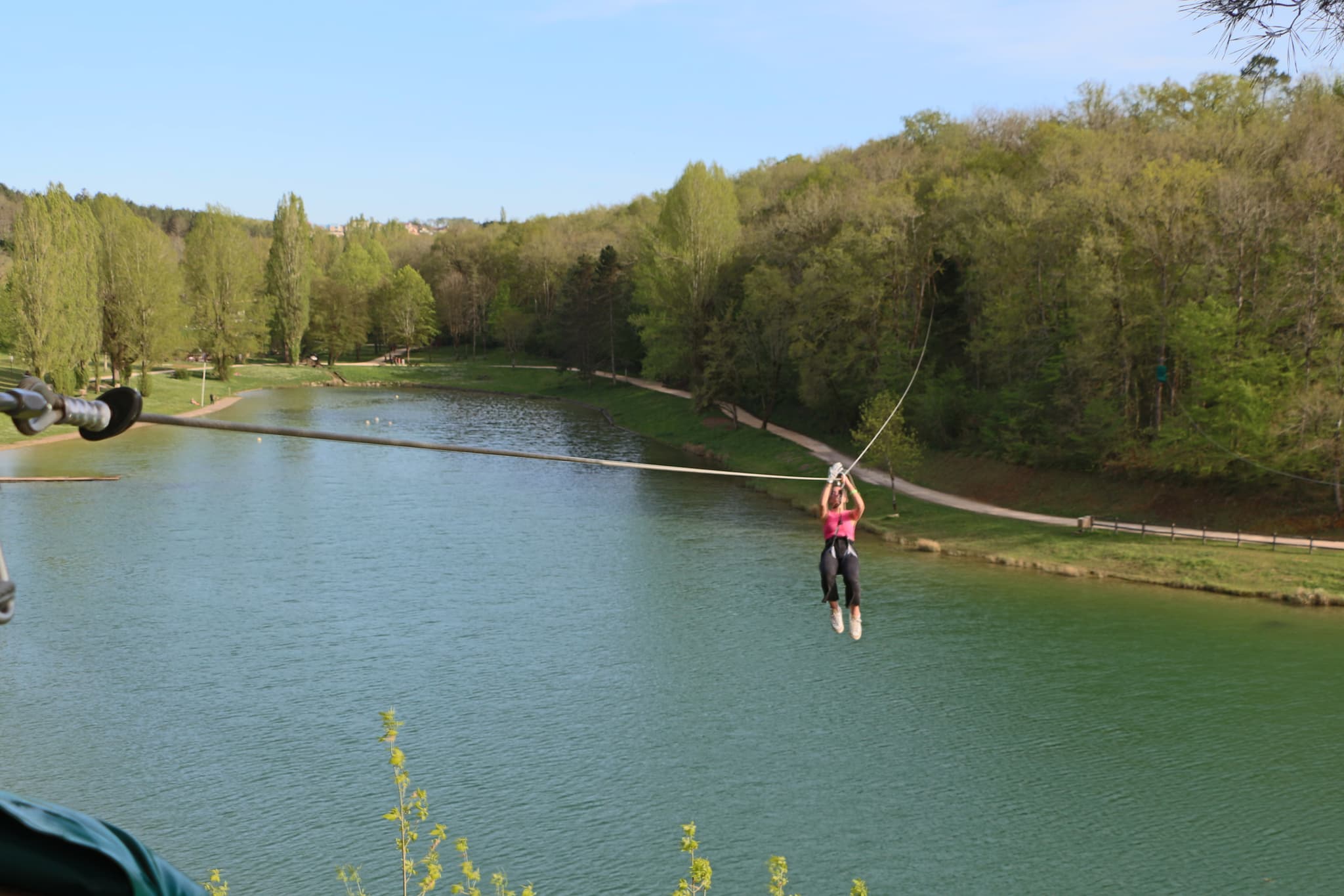 Tyrolienne lac