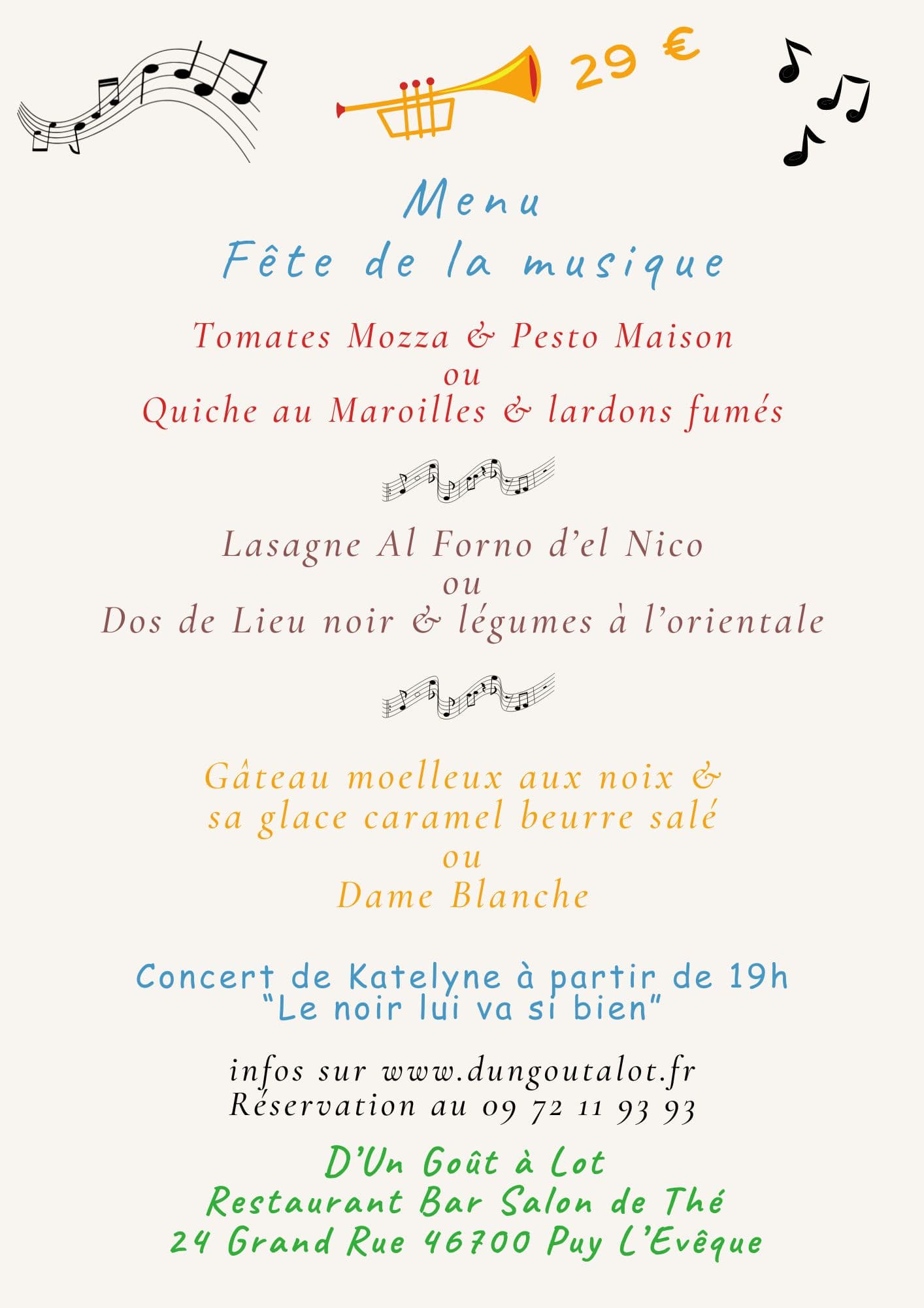 Cream Minimalist Elegant Wedding Menu - 1