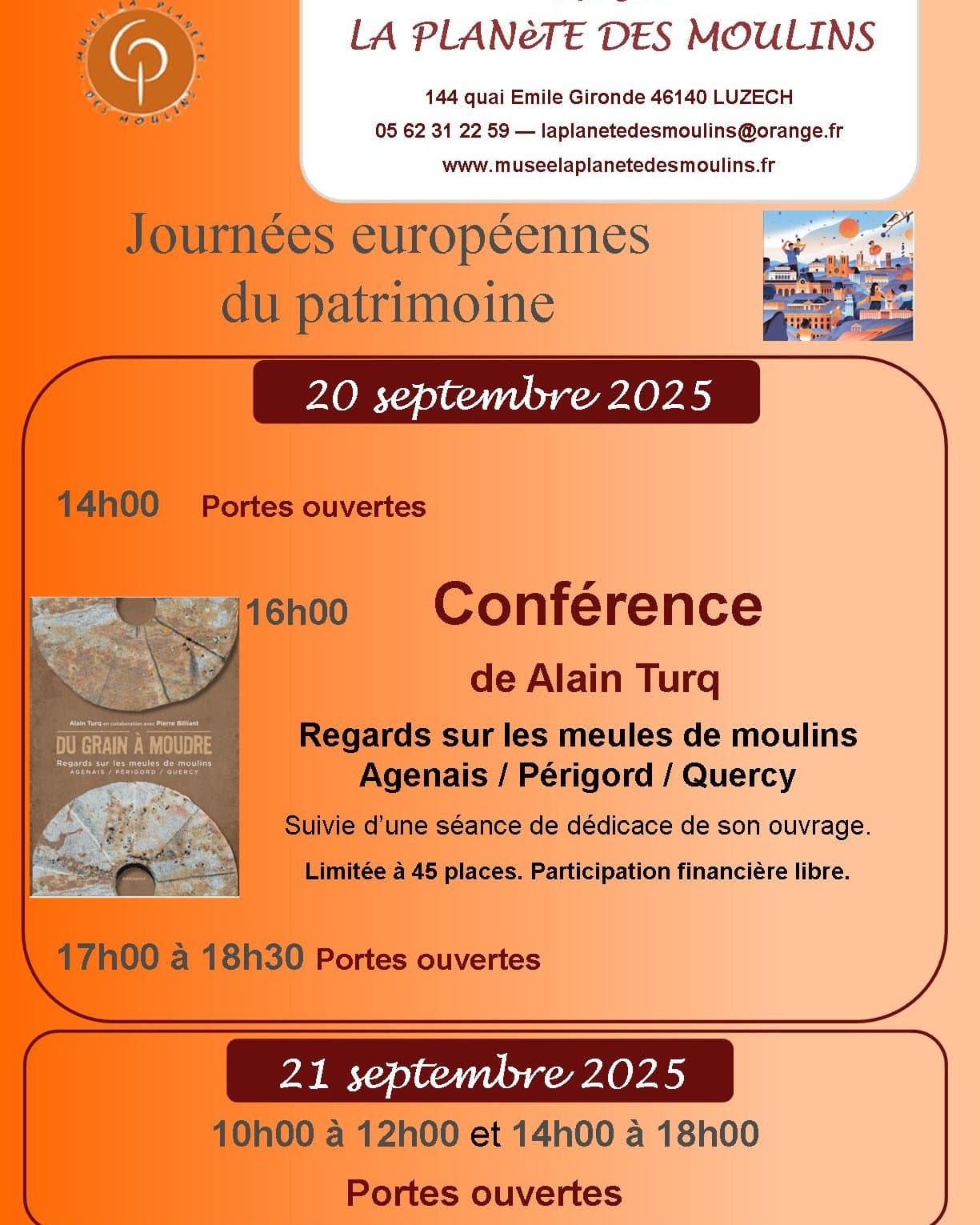 Visite du musée et conférence « Regard sur les meules de moulins »