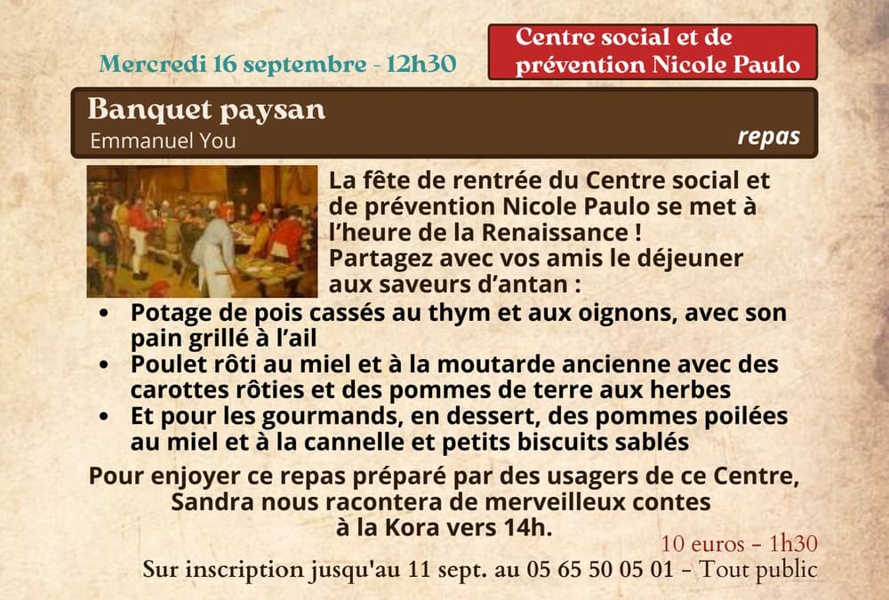 banquet centre social figeac