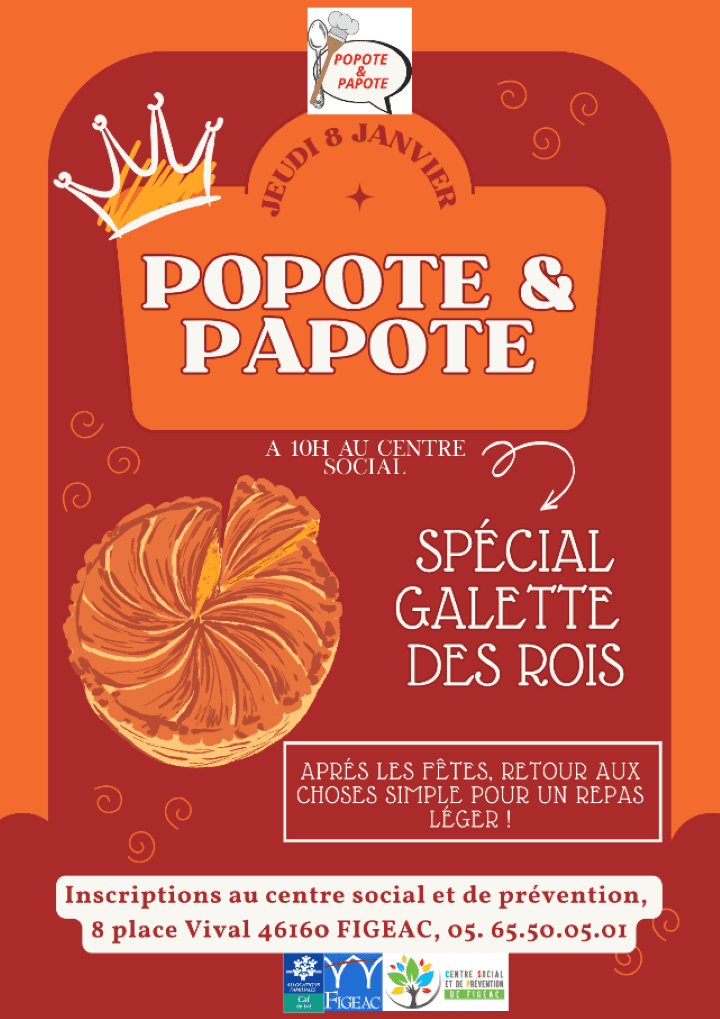"Popote et Papote" à Figeac, atelier cuisine : galette des rois
