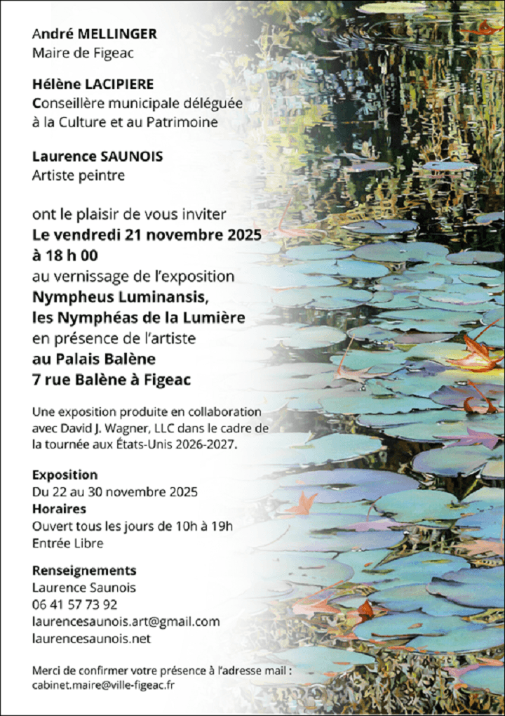 Exposition à Figeac : Nympheus Luminansis, les nymphéas de la lumière