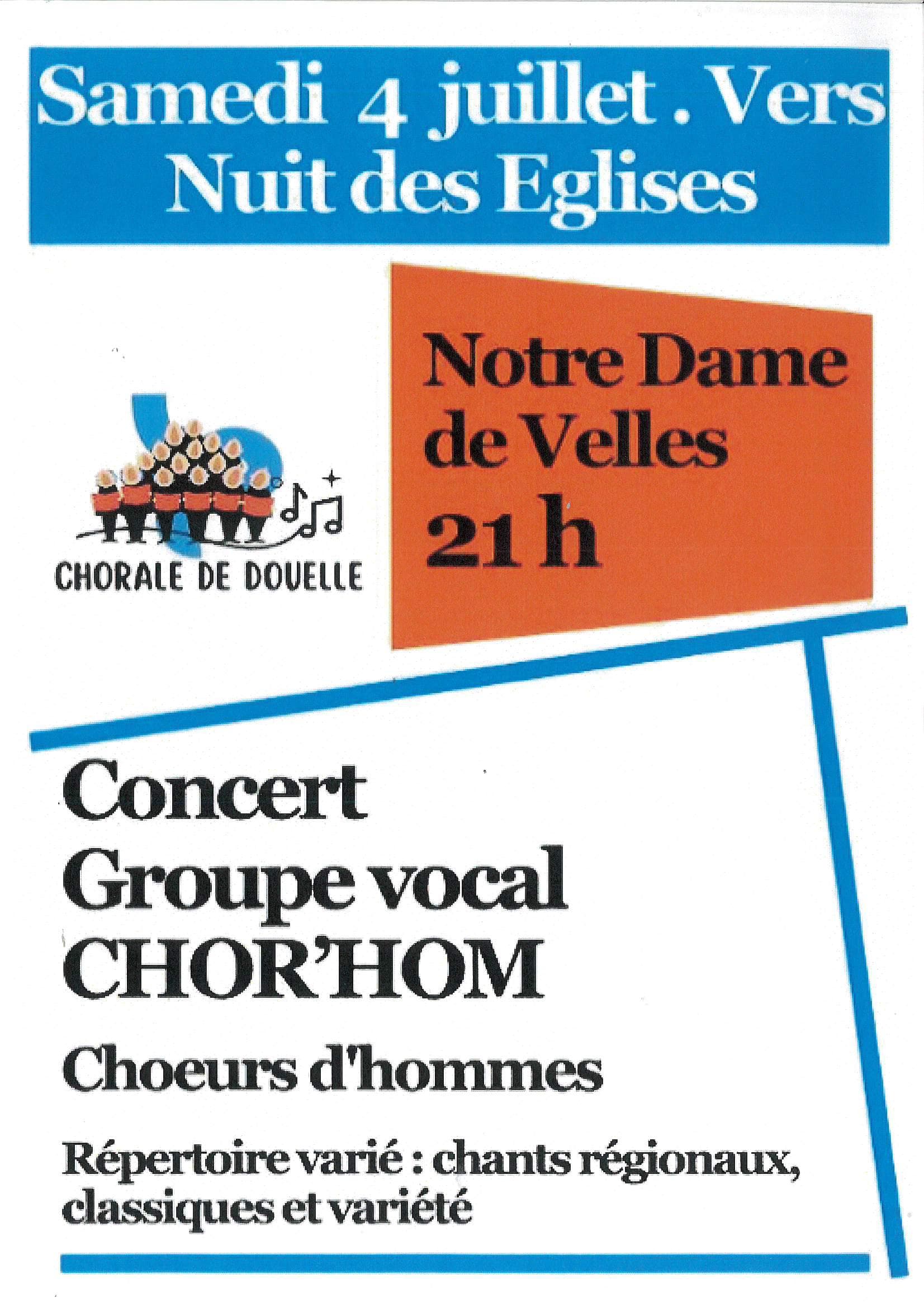 La nuit des Églises : concert du groupe vocal Chor'Hom
