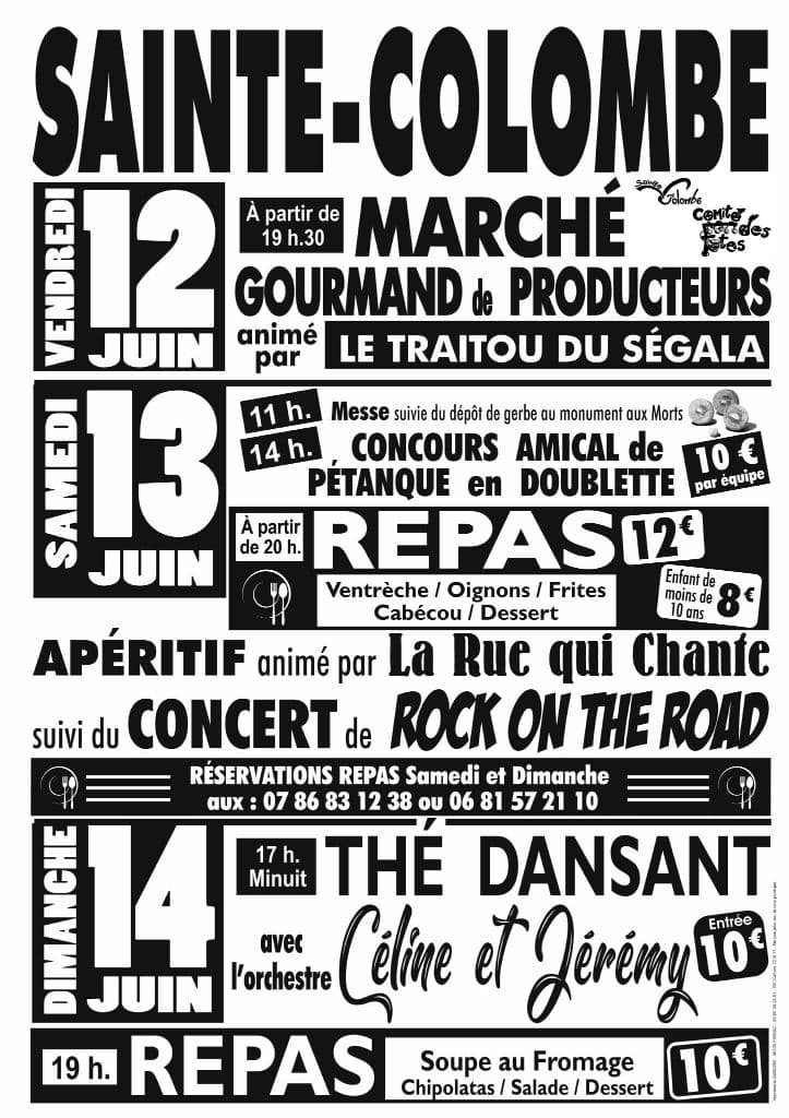 Marché gourmand à Sainte-Colombe