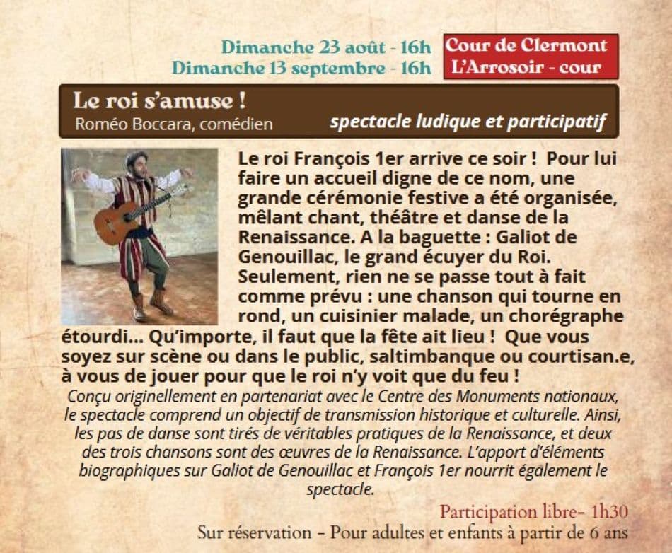 le roi s’amuse !