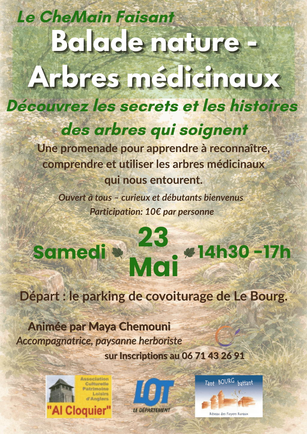 Balade nature : arbres médicinaux à le Bourg