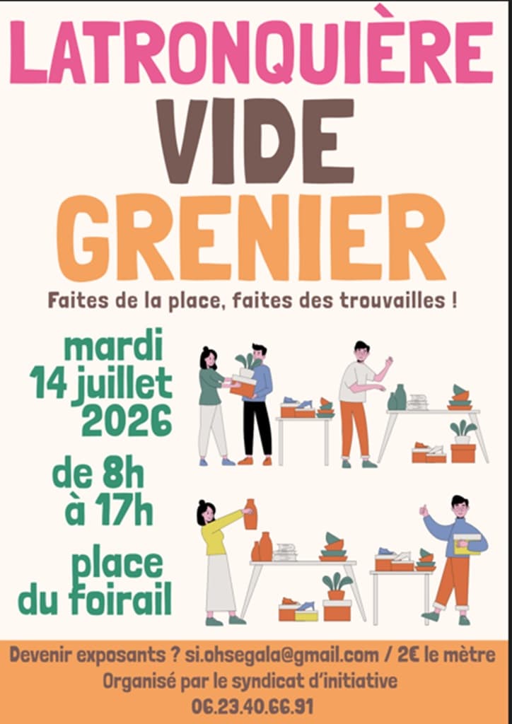 vide grenier latronquiere 14-07