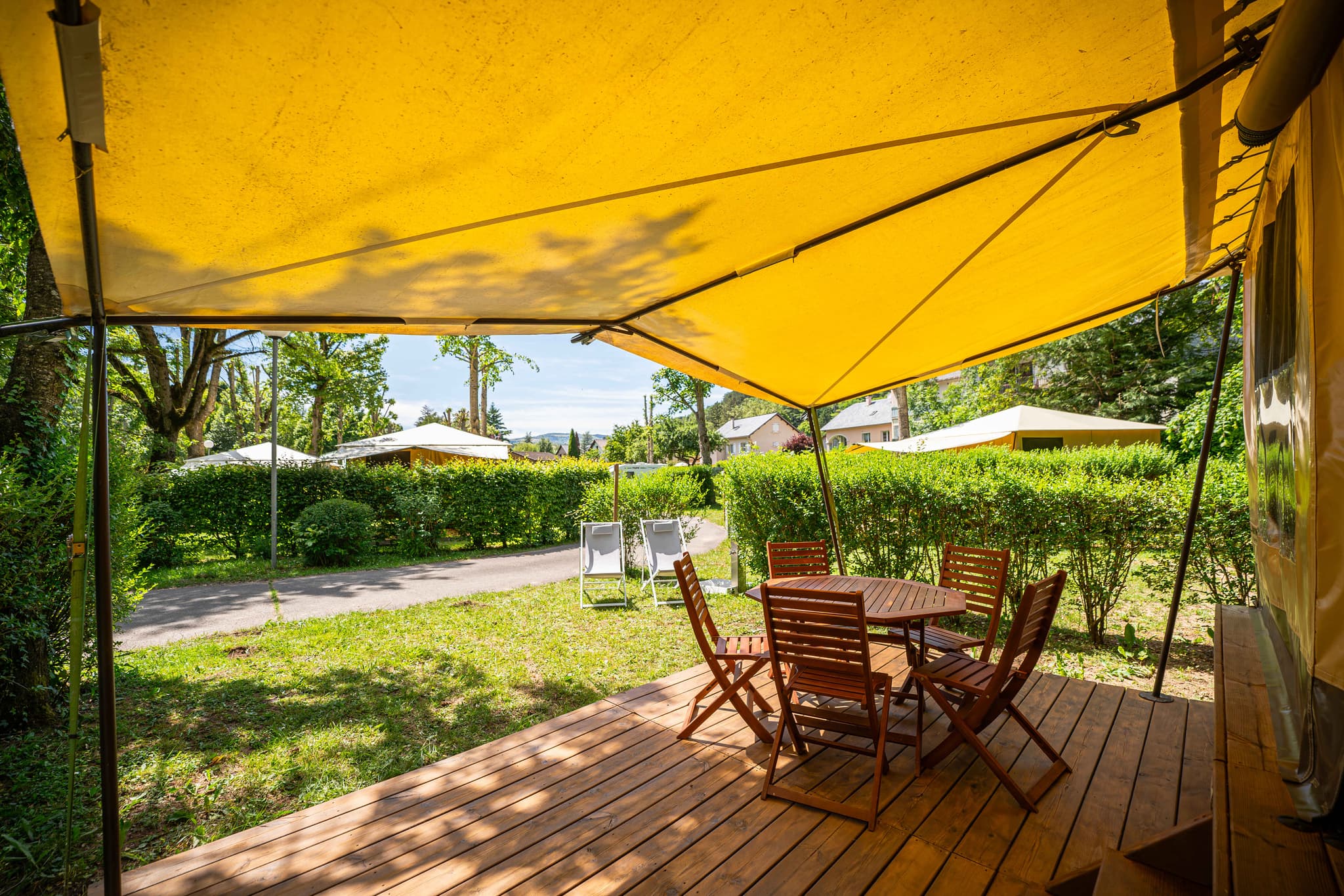 Terrasse tentes lodges