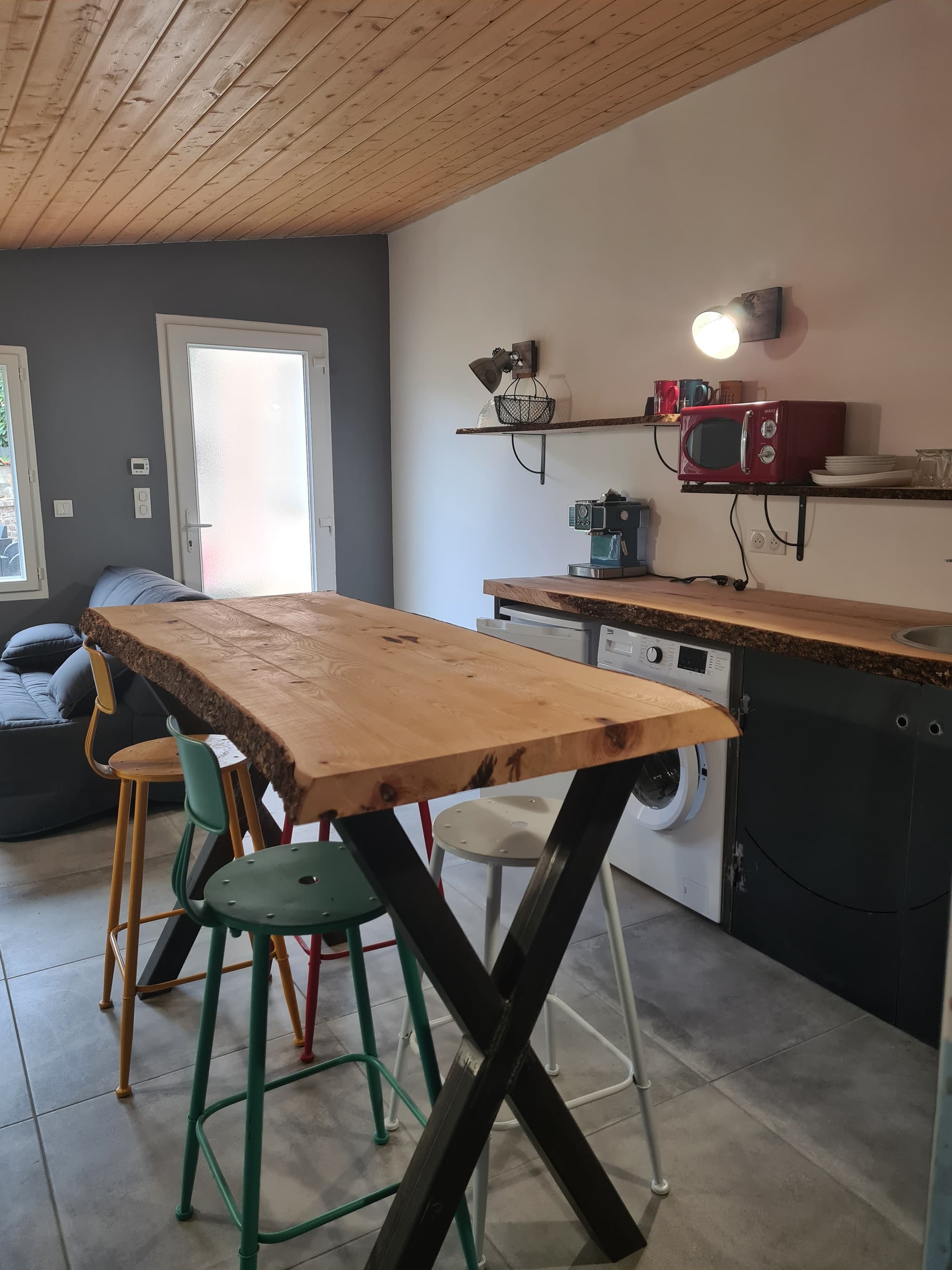 Gîte La Plume - Cuisine/Salon