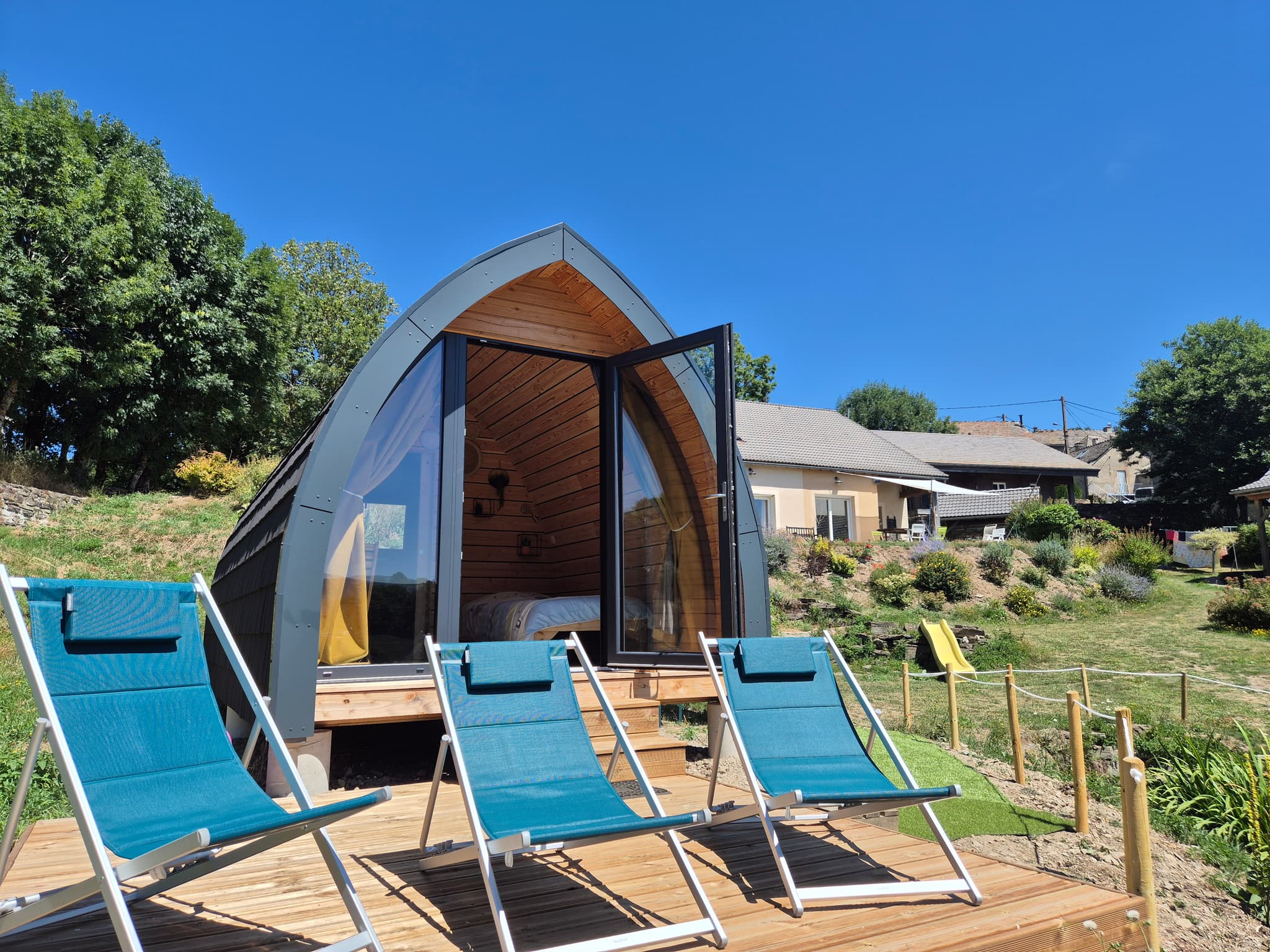 Cabane Cassiopée terrasse