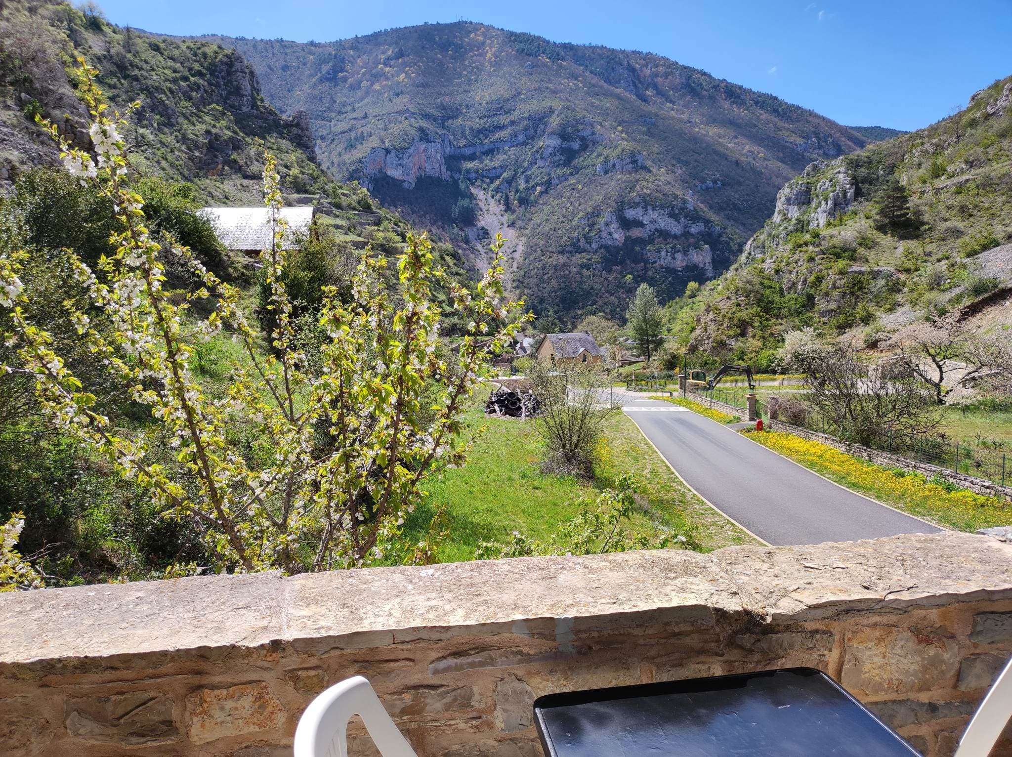 Vue depuis la terrasse du gîte