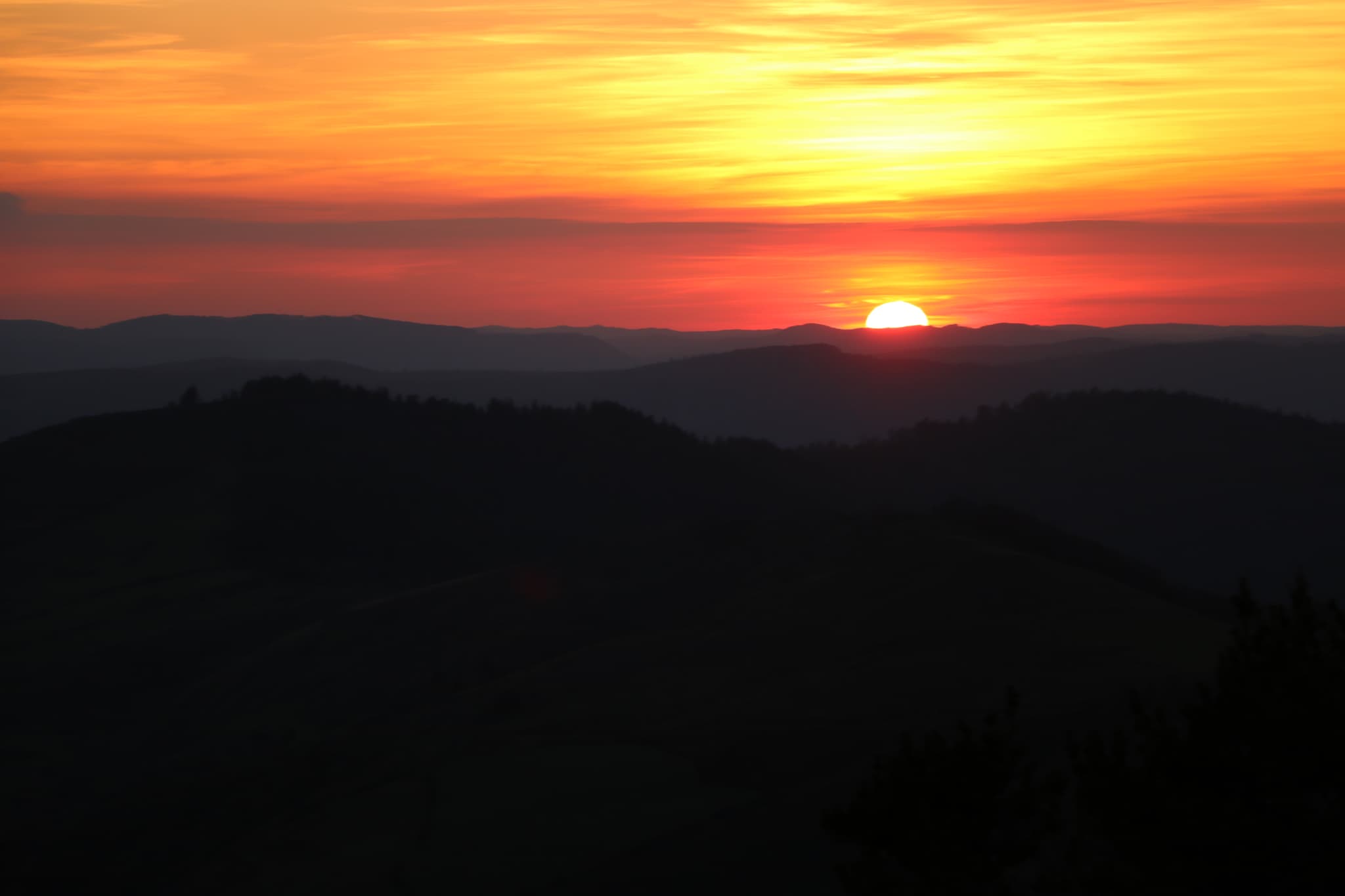 Couché de soleil Col du Sapet