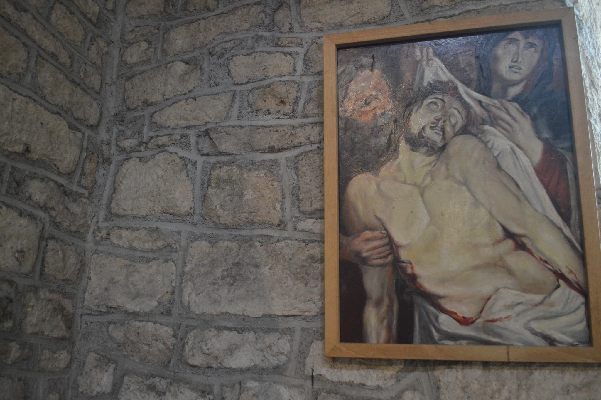 Eglise Saint-Germain-du-Teil - tableau représentant une Descente de Croix