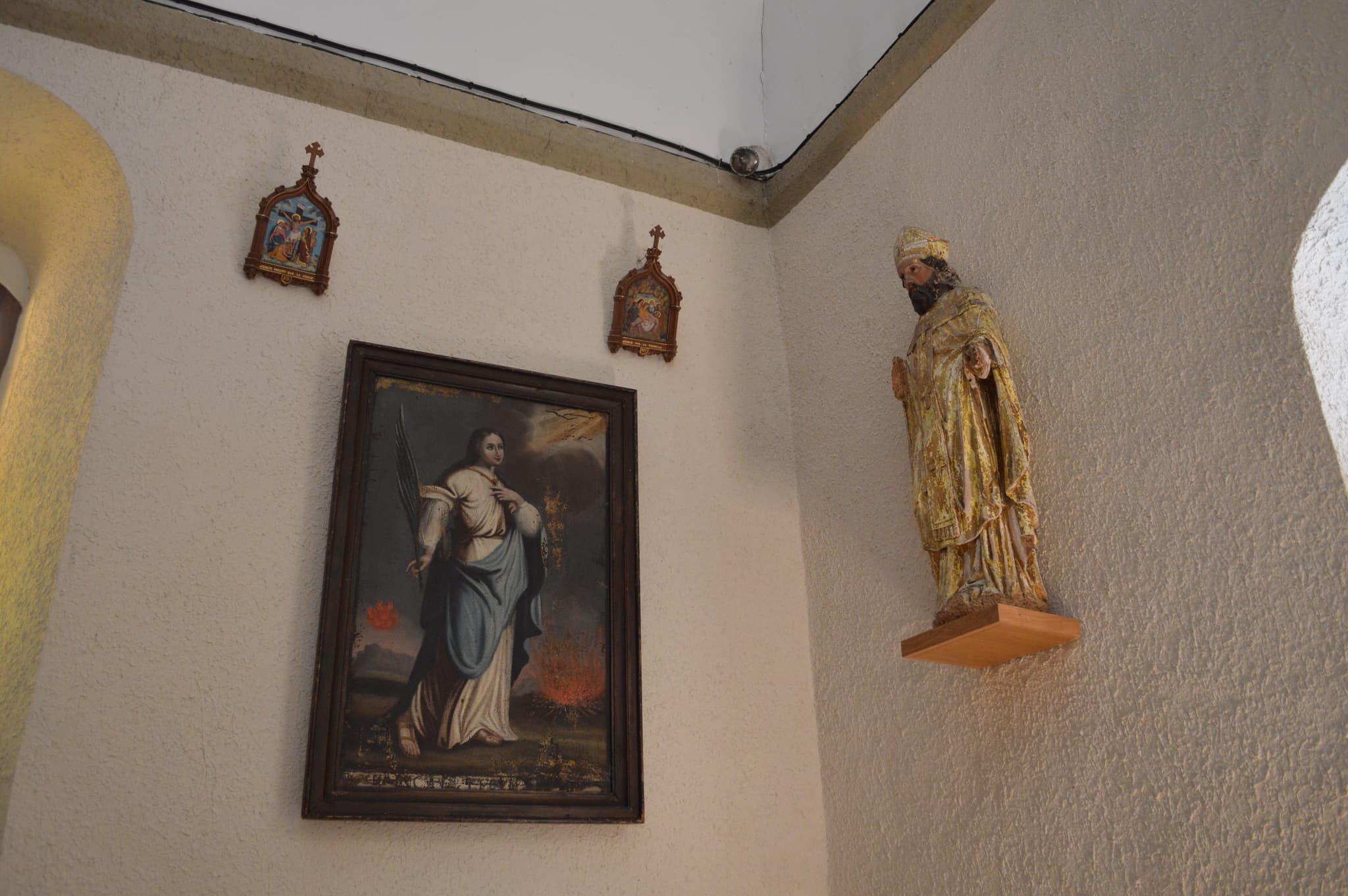 Eglise Saint-Privat de Combret - tableau d'une martyre