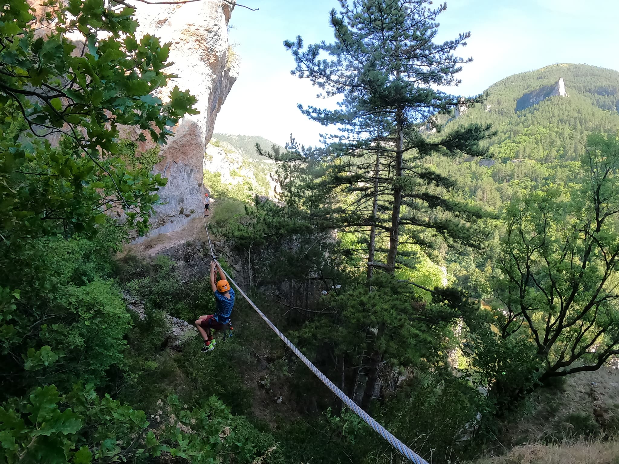 Parcours Aventure à Sainte Enimie - via corda tyrolienne