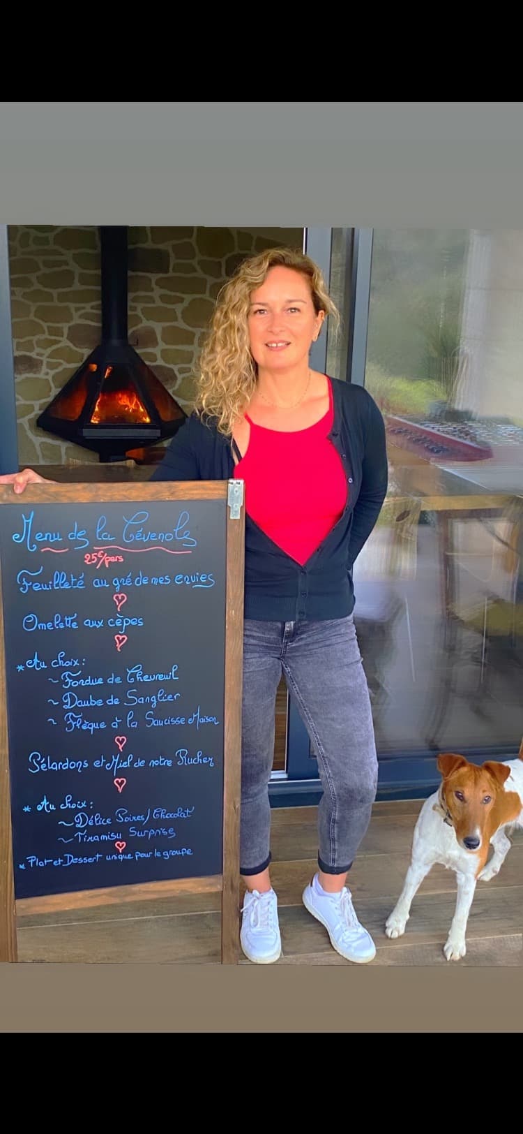 Repas cévenol servis au gîte